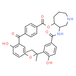 ChemSpider 2D Image | 3-[(3-SEC-BUTYL-4-HYDROXYBENZOYL)AMINO]AZEPAN-4-YL 4-(2-HYDROXY-5-METHOXYBENZOYL)BENZOATE | C32H36N2O7