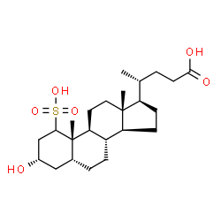 ChemSpider 2D Image | (3alpha,5beta)-3-Hydroxy-1-sulfocholan-24-oic acid | C24H40O6S