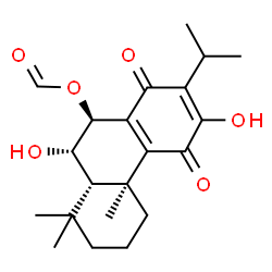 ChemSpider 2D Image | (6beta,7alpha)-6,12-Dihydroxy-11,14-dioxoabieta-8,12-dien-7-yl formate | C21H28O6