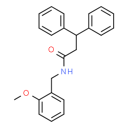 ChemSpider 2D Image | N-(2-Methoxybenzyl)-3,3-diphenylpropanamide | C23H23NO2