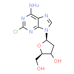 ChemSpider 2D Image | 2-Chloro-3'-hydroxy-2',3'-dideoxyadenosine | C10H12ClN5O3