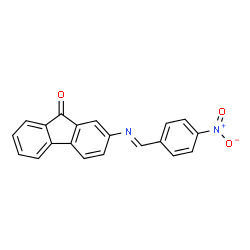 ChemSpider 2D Image | 2-[(E)-(4-Nitrobenzylidene)amino]-9H-fluoren-9-one | C20H12N2O3