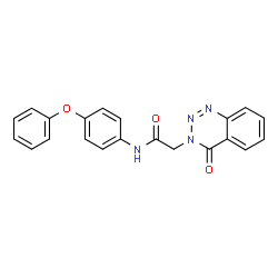 ChemSpider 2D Image | 2-(4-Oxo-1,2,3-benzotriazin-3(4H)-yl)-N-(4-phenoxyphenyl)acetamide | C21H16N4O3