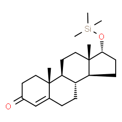 ChemSpider 2D Image | Androst-4-en-3-one, 17-[(trimethylsilyl)oxy]-, (17.alpha.)- | C22H36O2Si