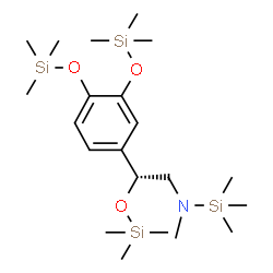 ChemSpider 2D Image | Silanamine, N-[2-[3,4-bis[(trimethylsilyl)oxy]phenyl]-2-[(trimethylsilyl)oxy]ethyl]-N,1,1,1-tetramethyl-, (R)- | C21H45NO3Si4