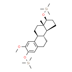 ChemSpider 2D Image | (17beta)-2-Methoxy-3,17-bis[(trimethylsilyl)oxy]estra-1,3,5(10)-triene | C25H42O3Si2