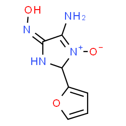 ChemSpider 2D Image | Imidazol-5(2H)-one, 4-amino-2-(2-furyl)-, oxime, 3-oxide | C7H8N4O3