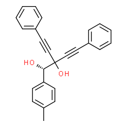 ChemSpider 2D Image | (1S)-1-(4-Methylphenyl)-4-phenyl-2-(phenylethynyl)-3-butyne-1,2-diol | C25H20O2