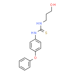 ChemSpider 2D Image | 1-(3-Hydroxypropyl)-3-(4-phenoxyphenyl)thiourea | C16H18N2O2S