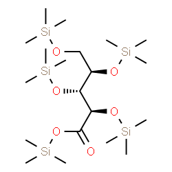 ChemSpider 2D Image | Ribonic acid, 2,3,4,5-tetrakis-O-(trimethylsilyl)-, trimethylsilyl ester | C20H50O6Si5