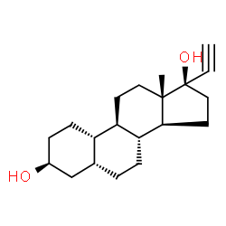 ChemSpider 2D Image | (3beta,5beta,17alpha)-19-Norpregn-20-yne-3,17-diol | C20H30O2
