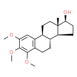 ChemSpider 2D Image | (17beta)-2,3,4-Trimethoxyestra-1,3,5(10)-trien-17-ol | C21H30O4