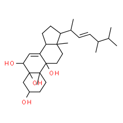 ChemSpider 2D Image | (22E)-Ergosta-7,22-diene-3,5,6,9-tetrol | C28H46O4