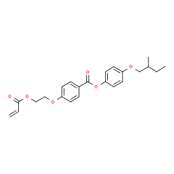 ChemSpider 2D Image | 4-(2-Methylbutoxy)phenyl 4-[2-(acryloyloxy)ethoxy]benzoate | C23H26O6