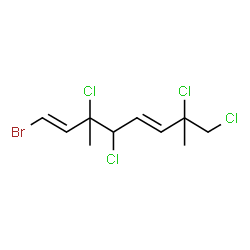 ChemSpider 2D Image | 1-Bromo-3,4,7,8-tetrachloro-3,7-dimethylocta-1,5-diene | C10H13BrCl4