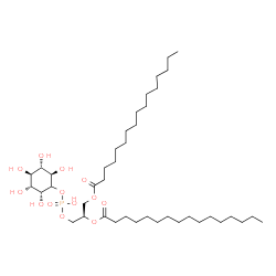 ChemSpider 2D Image | (2R)-3-[(Hydroxy{[(2R,3R,4S,5S,6R)-2,3,4,5,6-pentahydroxycyclohexyl]oxy}phosphoryl)oxy]-1,2-propanediyl dihexadecanoate | C41H79O13P