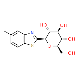 ChemSpider 2D Image | 2-(BETA-D-GLUCOPYRANOSYL)-5-METHYL-1,3,4-BENZOTHIAZOLE | C14H17NO5S
