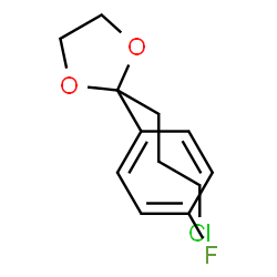 ChemSpider 2D Image | 2-(3-Chloropropyl)-2-(4-fluorophenyl)-1,3-dioxolane | C12H14ClFO2