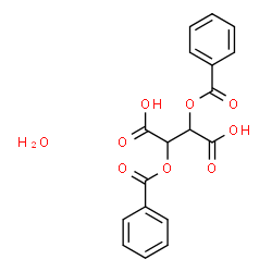 ChemSpider 2D Image | L(-)-Dibenzoyl-L-tartatic acid monohydrate | C18H16O9