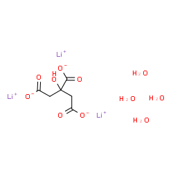 ChemSpider 2D Image | Trilithium citrate tetrahydrate | C6H13Li3O11