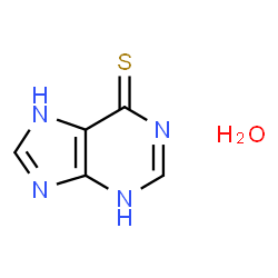 ChemSpider 2D Image | Mercaptopurine hydrate | C5H6N4OS