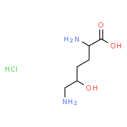 ChemSpider 2D Image | 5-Hydroxylysine hydrochloride | C6H15ClN2O3