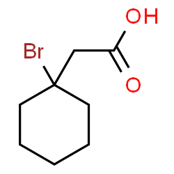 ChemSpider 2D Image | (1-Bromocyclohexyl)acetic acid | C8H13BrO2