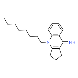 ChemSpider 2D Image | 4-Octyl-1,2,3,4-tetrahydro-9H-cyclopenta[b]quinolin-9-imine | C20H28N2