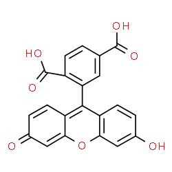 ChemSpider 2D Image | 2-(6-Hydroxy-3-oxo-3H-xanthen-9-yl)terephthalic acid | C21H12O7