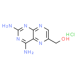 ChemSpider 2D Image | (2,4-Diamino-6-pteridinyl)methanol hydrochloride (1:1) | C7H9ClN6O
