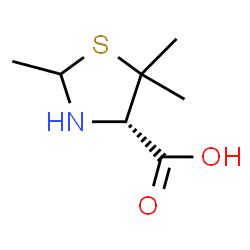 ChemSpider 2D Image | (S)-2,5,5-trimethylthiazolidine-4-carboxylic acid | C7H13NO2S
