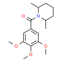 ChemSpider 2D Image | 2,6-dimethyl-1-(3,4,5-trimethoxybenzoyl)piperidine | C17H25NO4