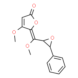 ChemSpider 2D Image | 4-Methoxy-5-(methoxy(3-phenyl-2-oxiranyl)methylene)-2(5H)-furanone | C15H14O5