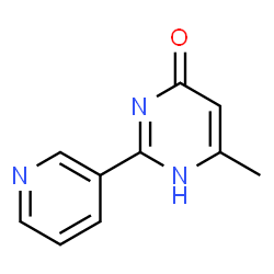 ChemSpider 2D Image | 6-methyl-2-(3-pyridyl)pyrimidin-4-ol | C10H9N3O