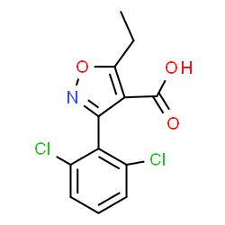 ChemSpider 2D Image | 3-(2,6-dichlorophenyl)-5-ethylisoxazole-4-carboxylic acid | C12H9Cl2NO3