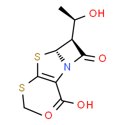 ChemSpider 2D Image | (5R,6S)-3-(Ethylsulfanyl)-6-[(1R)-1-hydroxyethyl]-7-oxo-4-thia-1-azabicyclo[3.2.0]hept-2-ene-2-carboxylic acid | C10H13NO4S2