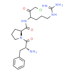 ChemSpider 2D Image | D-Phenylalanyl-N-(6-carbamimidamido-1-chloro-2-oxo-3-hexanyl)-L-prolinamide | C21H31ClN6O3