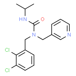 ChemSpider 2D Image | 1-(2,3-Dichlorobenzyl)-3-isopropyl-1-(3-pyridinylmethyl)urea | C17H19Cl2N3O