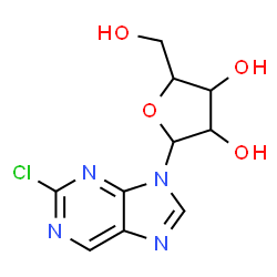 ChemSpider 2D Image | 2-Chloro-9-pentofuranosyl-9H-purine | C10H11ClN4O4