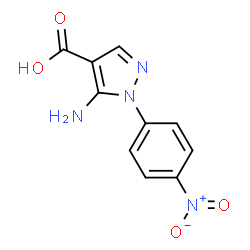 ChemSpider 2D Image | 5-Amino-1-(4-nitrophenyl)-1H-pyrazole-4-carboxylic acid | C10H8N4O4