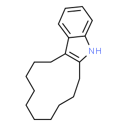 ChemSpider 2D Image | 6,7,8,9,10,11,12,13,14,15-Decahydro-5H-cyclododeca[b]indole | C18H25N