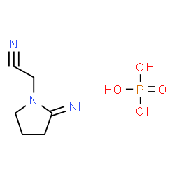ChemSpider 2D Image | (2-Imino-1-pyrrolidinyl)acetonitrile phosphate (1:1) | C6H12N3O4P