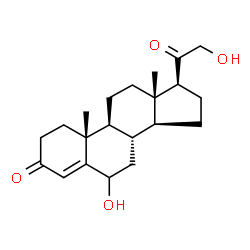 ChemSpider 2D Image | 6,21-Dihydroxypregn-4-ene-3,20-dione | C21H30O4