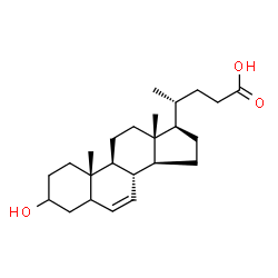 ChemSpider 2D Image | 3-Hydroxychol-6-en-24-oic acid | C24H38O3