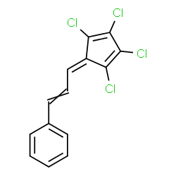 ChemSpider 2D Image | [3-(2,3,4,5-Tetrachloro-2,4-cyclopentadien-1-ylidene)-1-propen-1-yl]benzene | C14H8Cl4