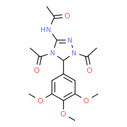 ChemSpider 2D Image | N-[1,4-Diacetyl-5-(3,4,5-trimethoxyphenyl)-4,5-dihydro-1H-1,2,4-triazol-3-yl]acetamide | C17H22N4O6