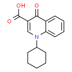 ChemSpider 2D Image | 1-Cyclohexyl-4-oxo-1,4-dihydro-3-quinolinecarboxylic acid | C16H17NO3