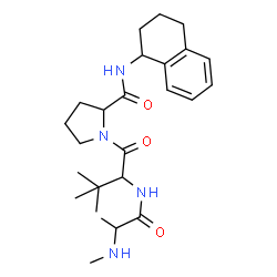 ChemSpider 2D Image | N-Methylalanyl-3-methylvalyl-N-(1,2,3,4-tetrahydro-1-naphthalenyl)prolinamide | C25H38N4O3