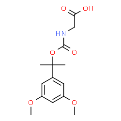 ChemSpider 2D Image | N-({[2-(3,5-Dimethoxyphenyl)-2-propanyl]oxy}carbonyl)glycine | C14H19NO6