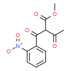 ChemSpider 2D Image | Methyl 2-(2-nitrobenzoyl)-3-oxobutanoate | C12H11NO6